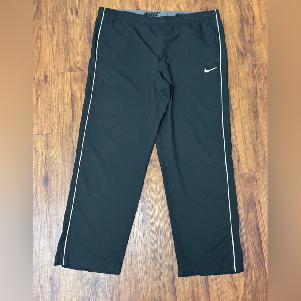 Nike Black Track Pants with White Trim